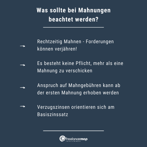 Was muss bei einer Mahnung beachten werden?