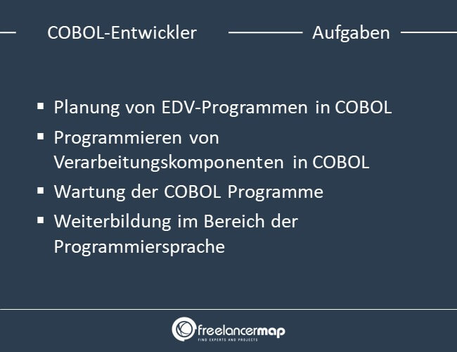 Aufgaben eines COBOL-Entwicklers.