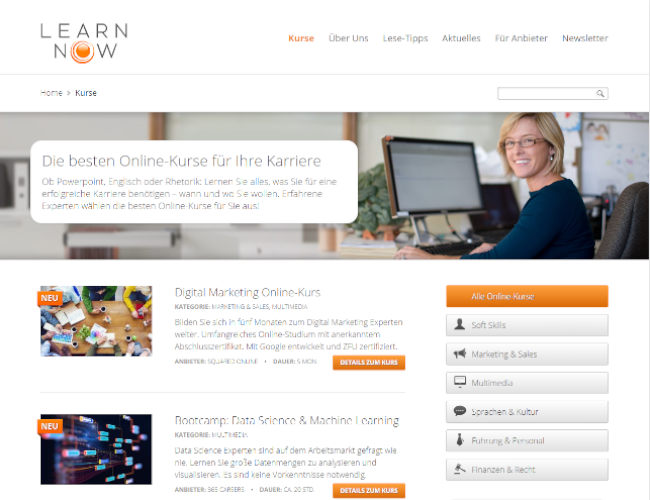 Learnnow E-Learning Plattform