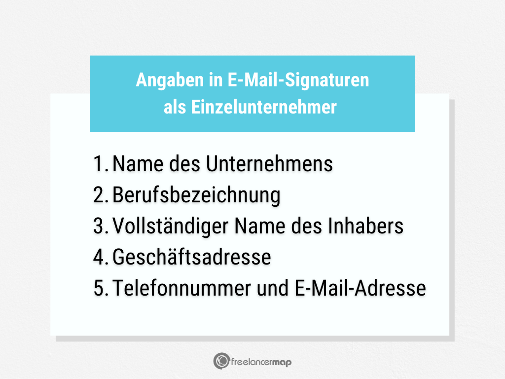 Welche Angaben sind in einer E-Mail-Signatur wichtig für Einzelunternehmer?