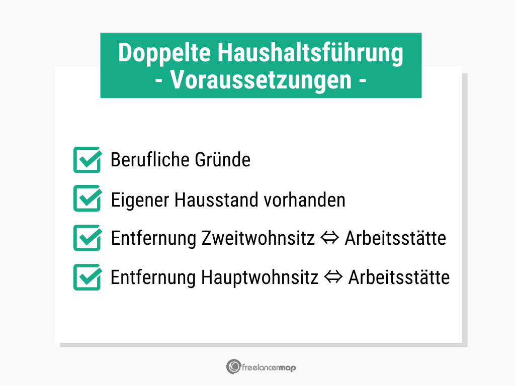 voraussetzungen fuer doppelte haushaltsführung freiberufler