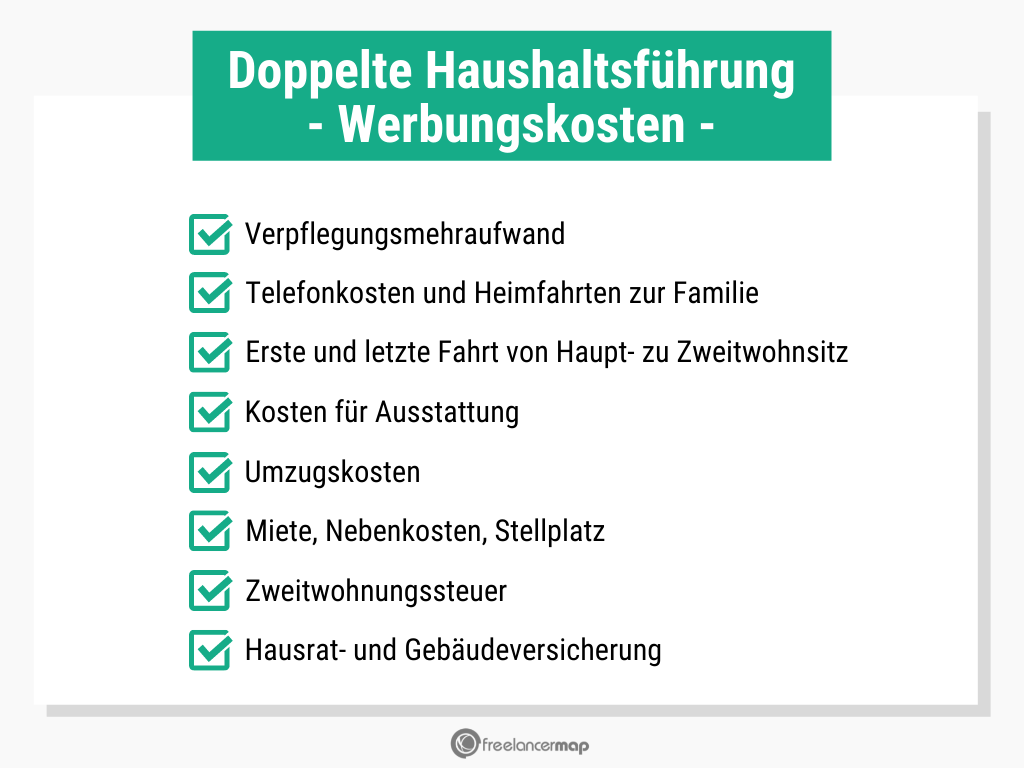 werbungskosten doppelte haushaltsführung freiberufler