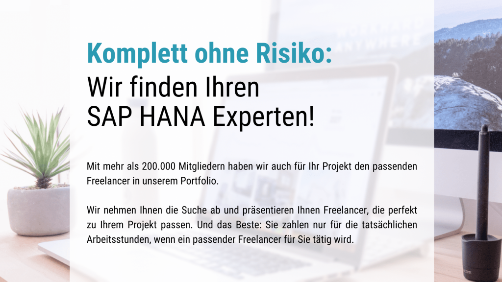 Wir finden Ihren SAP HANA Experten