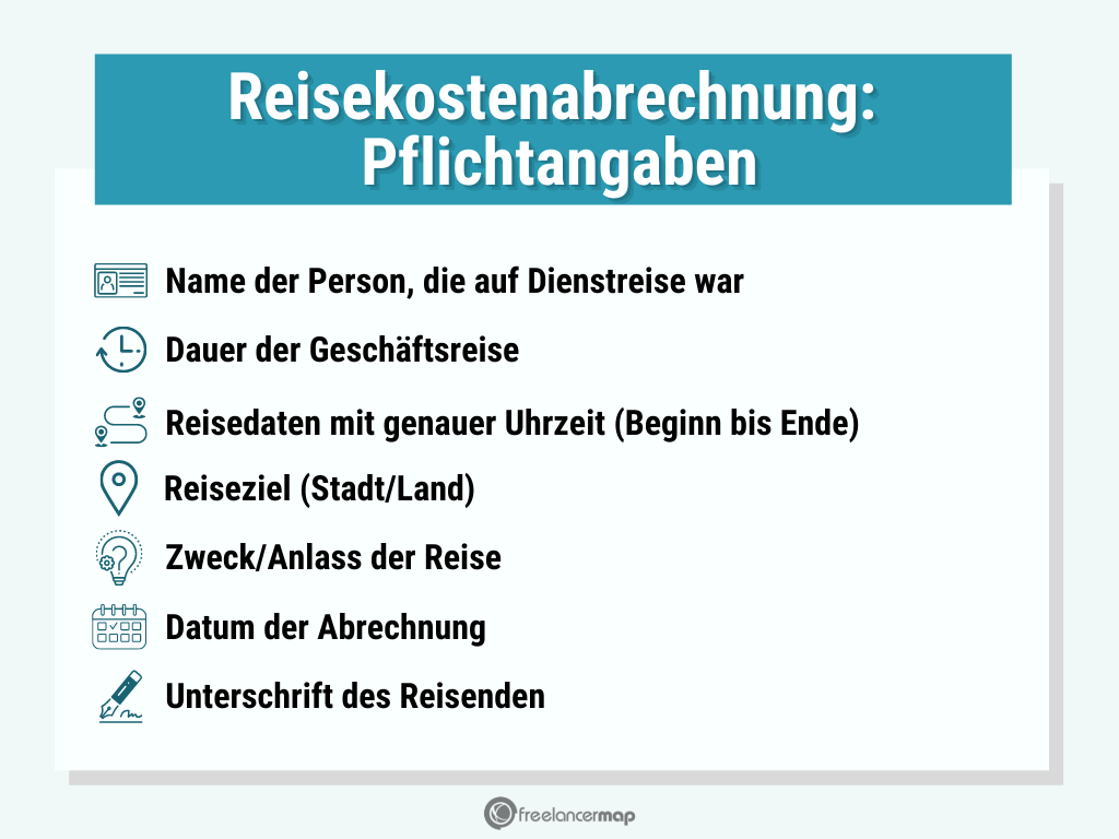Reisekostenabrechnung Pflichtangabe