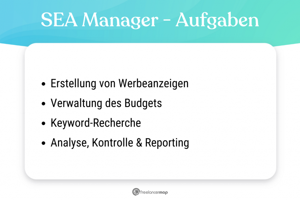 Aufgabenbereiche des SEA Managers