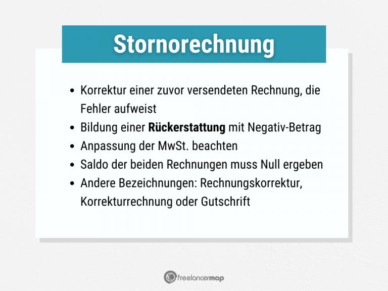 Stornorechnung kostenlose Vorlage herunterladen