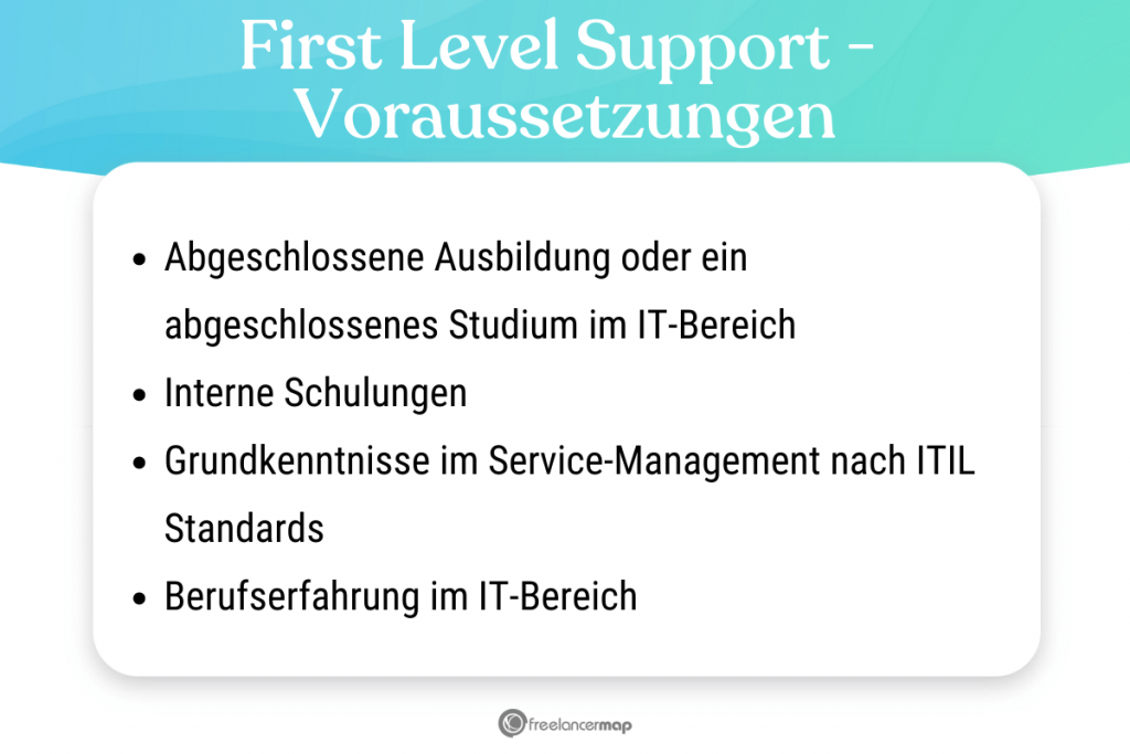 Voraussetzungen, die für den First-Level-Support gelten