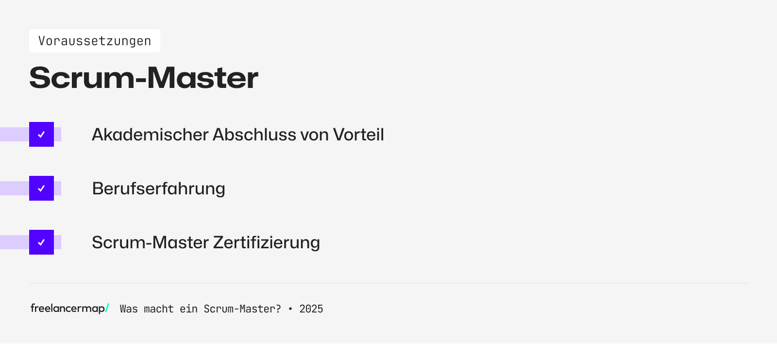 Um Scrum-Master zu werden, braucht es einen akademischen Abschluss oder entsprechende Zertifizierungen