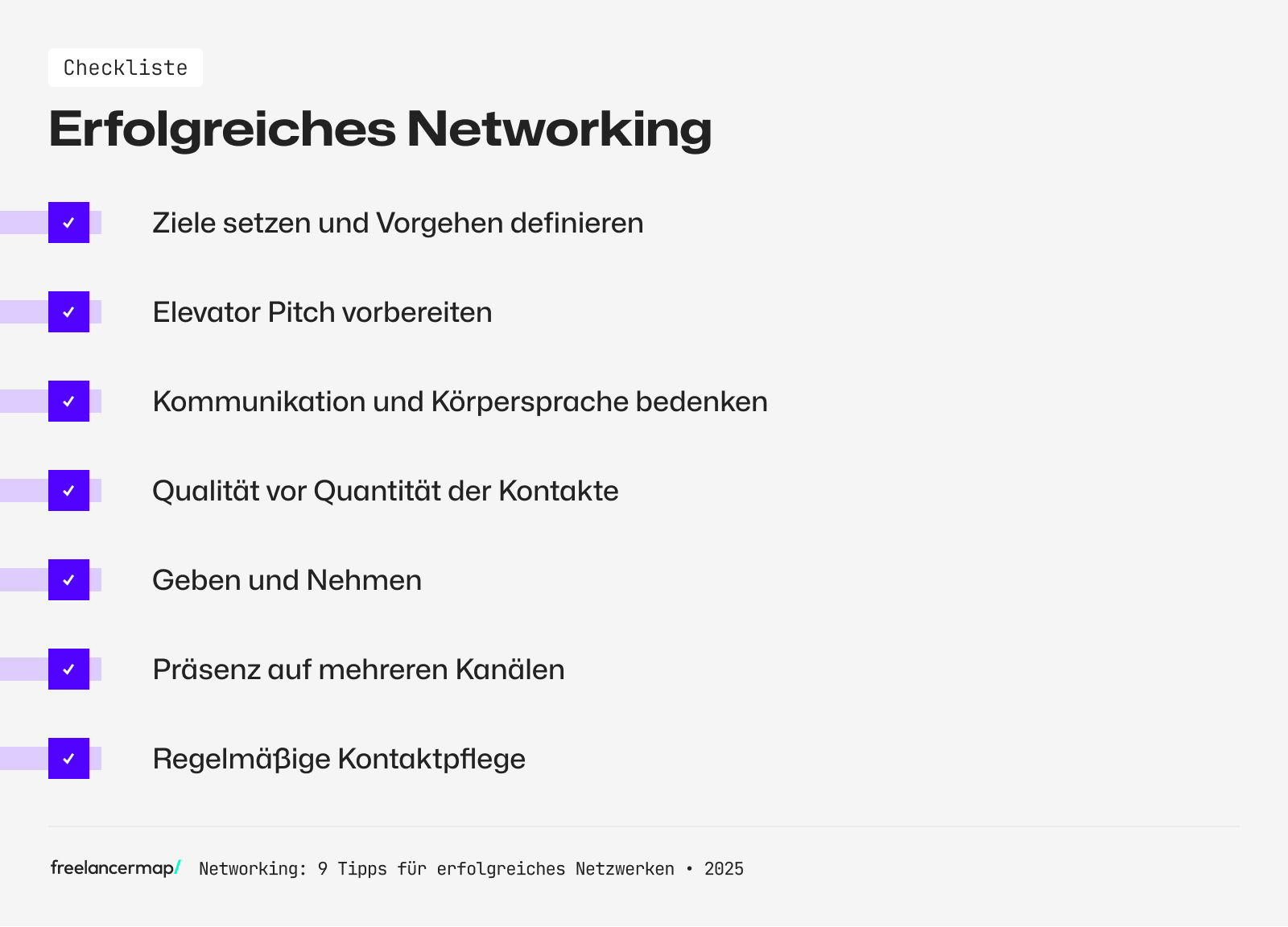 Checkliste für erfolgreiches Networking