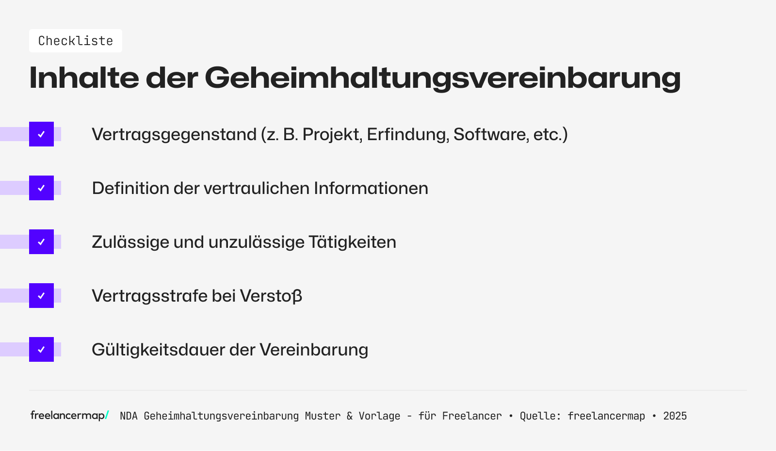 Der Vertragsgegenstand wird in der NDA festgeschrieben